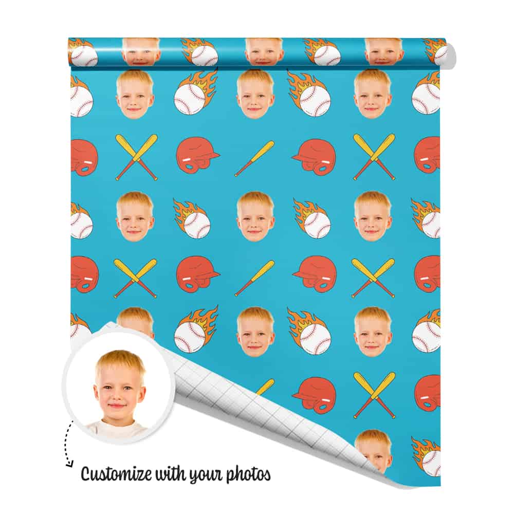 baseball wrapping paper