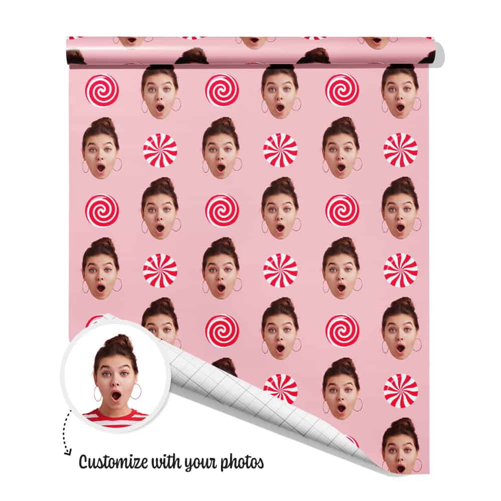 peppermint wrapping paper